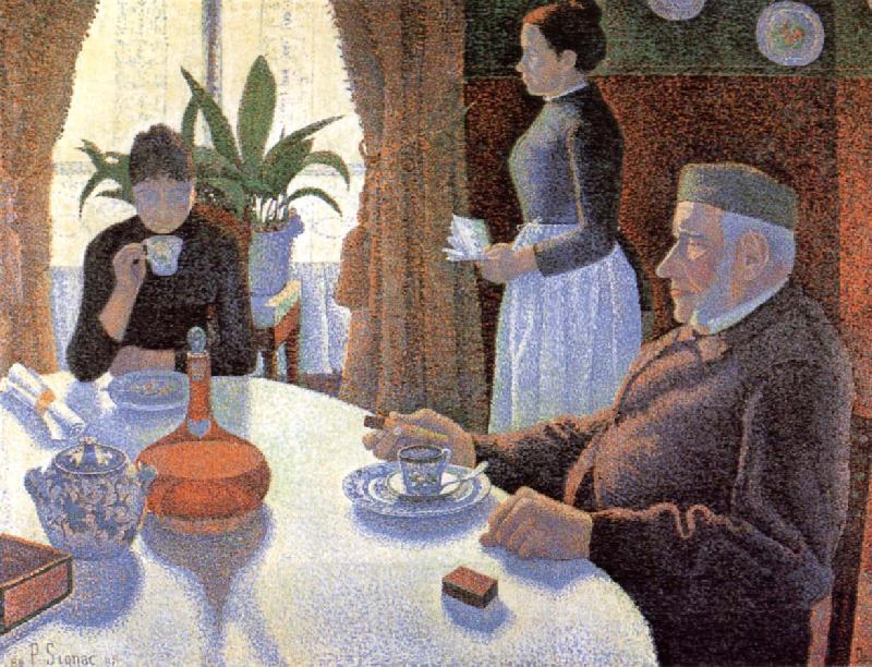 Paul Signac Breakfast oil painting picture
